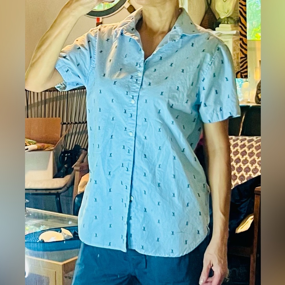 Denim and Flower Ricky Singh short sleeve buttondown shirt for men S